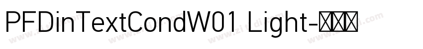 PFDinTextCondW01 Light字体转换